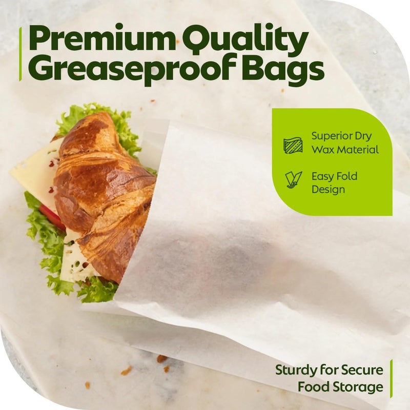CulinWare Grease Resistant - Gusseted Paper Sandwich Bags - White (1000Pcs/Pack)(6 x 0,75 x 6,75) - Image 4